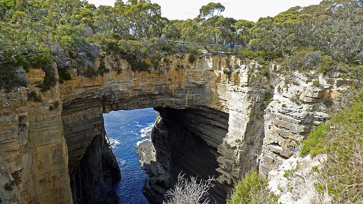 Tasmania, Tasman arch, tengerpart, Ausztrália, rock, Park, kilátó