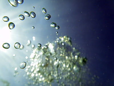 bubbles, sea, beach, ocean, water