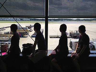 Assistente di volo, ombra, Aeroporto