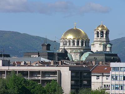 Kościół, Katedra, Sofia, Kościół alexander nevsky, Bułgaria