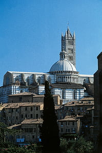 Sienne, Duomo di siena, Cattedrale di santa maria assunta, caractéristique, marbre, noir, blanc