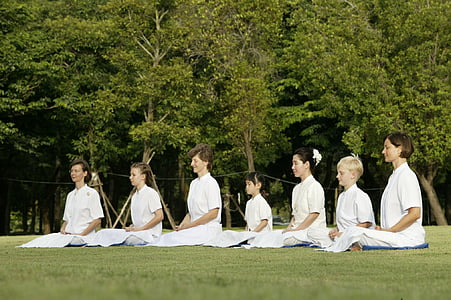Kadınlar, Aile, Budist, meditasyon, WAT, Phra dhammakaya, Tapınak