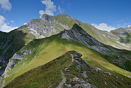 Østerrike, Tirol, fjell, lys, skygge, fortau, alpint