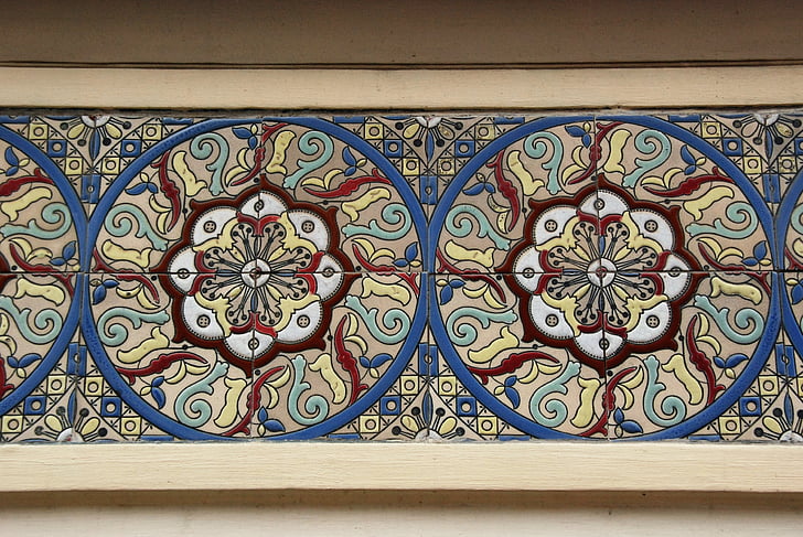 fliser, jugendstil, Nouveau, dekorasjon, Brussel, Belgia
