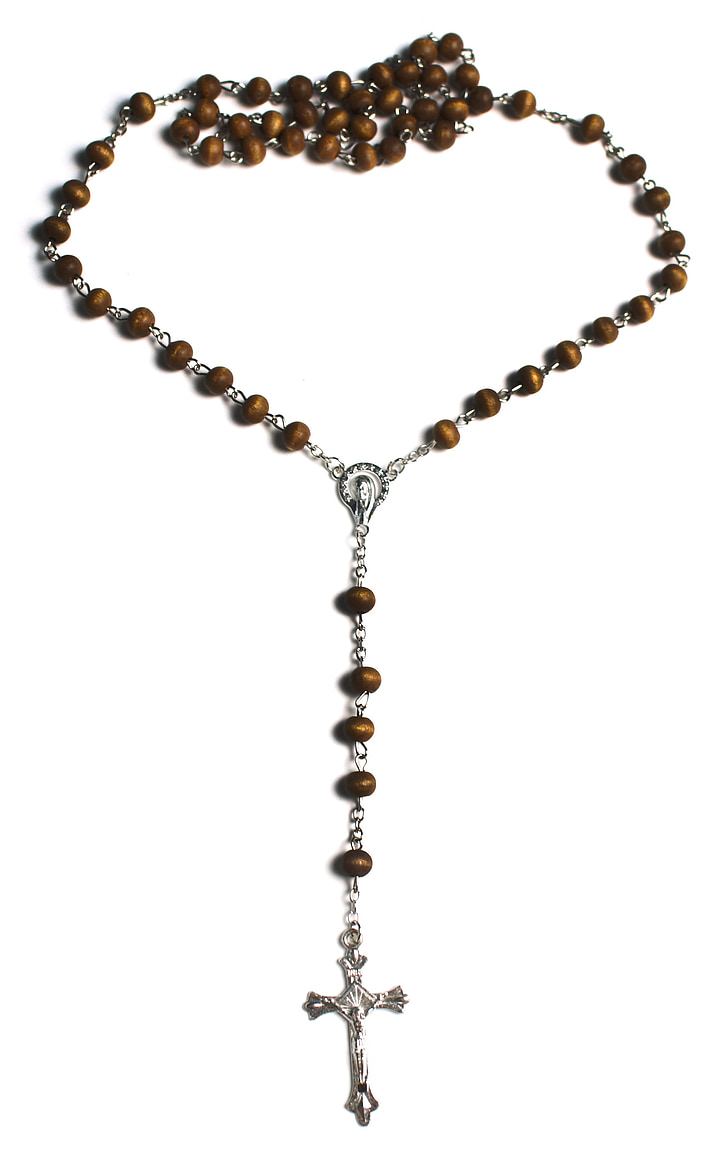 wooden rosary, wood, wooden, rosary, bead, beaded, silver
