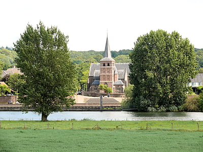 Batenburg, placer, rivière, Église, eau