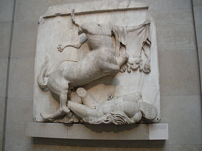 Parthenon, marmeren beeldhouwwerk, British museum, oude Griekenland