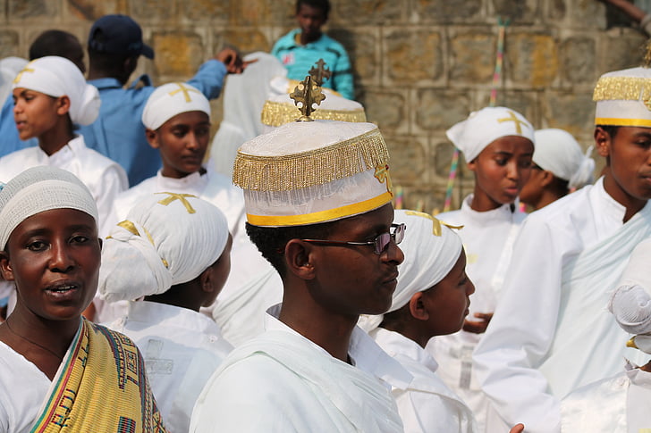 religiøse, ortodokse, Etiopien, timkat, fest, ceremoni, tradition
