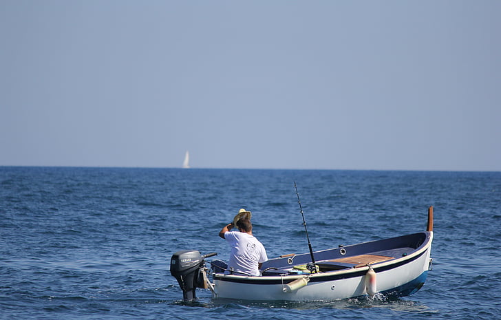 Visser, barco, mar, Sicilia, embarcación náutica, verano, al aire libre