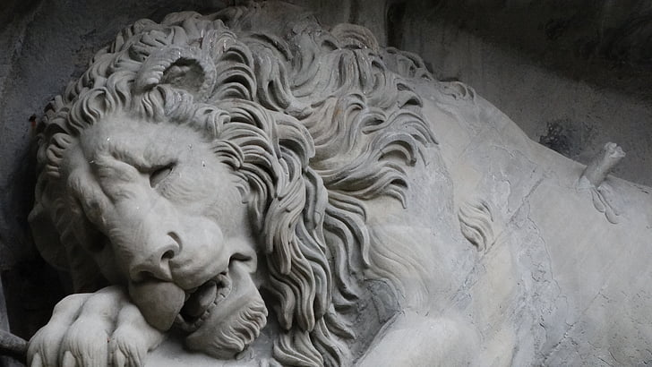 zranený lion, pamiatka, vetracie, Švajčiarsko, Socha, sochárstvo, História