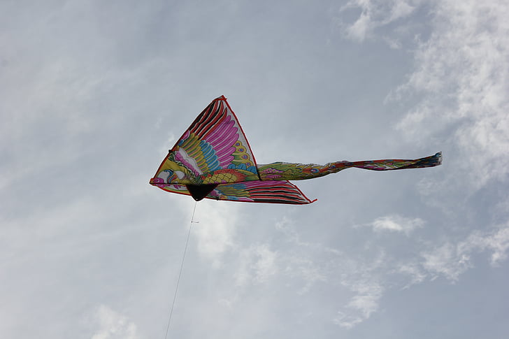 kite, himmelen, skyer, vind