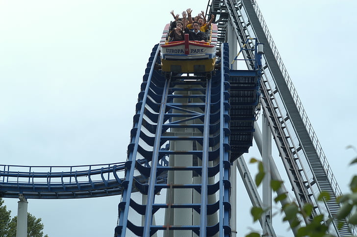 roller coaster, attraktsion de atracţie, Europa, Parcul, rugina, Germania