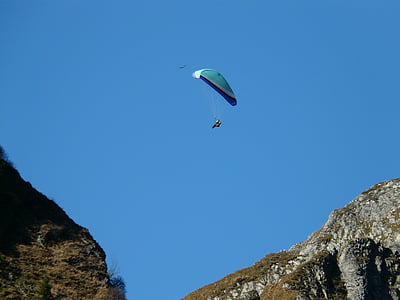 paraglider, paragliding, fly, screen, leisure, sport, hobby