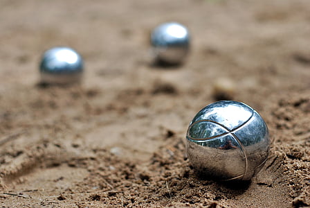 Bowling, kul, i förgrunden, gameplay, den första planen, närbild, Sand