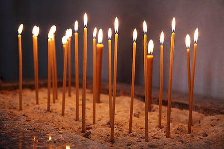 φωτεινή, κερί, κεριά, χριστιανική, Χριστούγεννα, Εκκλησία, σκούρο