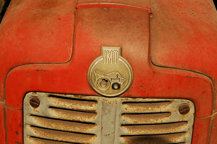 logotipas, ženklas, Jautis, metalo, kaukė, traktorius, paminklas