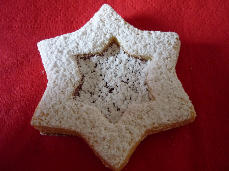 cookie, Christmas, kjeks, bakverk, Star, søt, julekaker