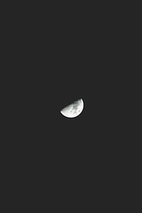 tamno, noć, nebo, mjesec, svjetlo