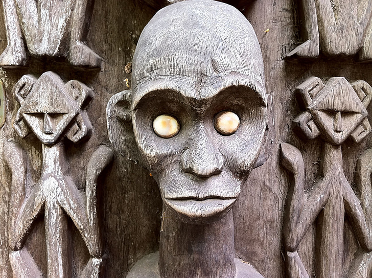escultura, estatua de, Voodoo, Zombie, horror, miedo, ojos