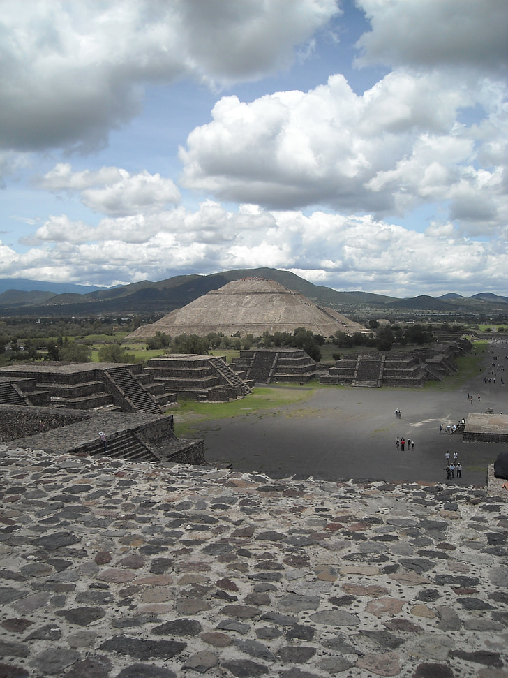 Teotihuacan, pyramides, Mexique