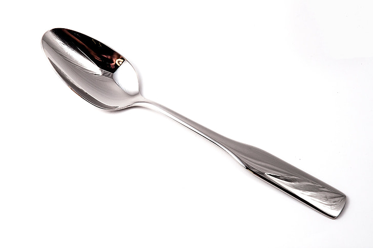 soup spoon, cutlery, metal, spoon, silverware, kitchen Utensil, fork