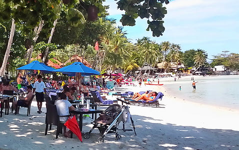 beach, chaweng, samui, thailand, travel, chaweng beach, koh samui