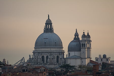 Venice, morgenstimmung, baznīca, saullēkts, noskaņojums