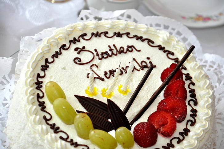 торта, рожден ден, на рожден ден, свещи, бонбони, Сладко, десерт