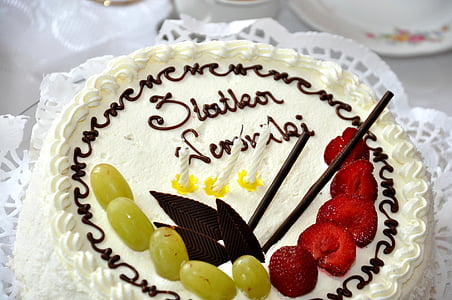 торта, рожден ден, на рожден ден, свещи, бонбони, Сладко, десерт