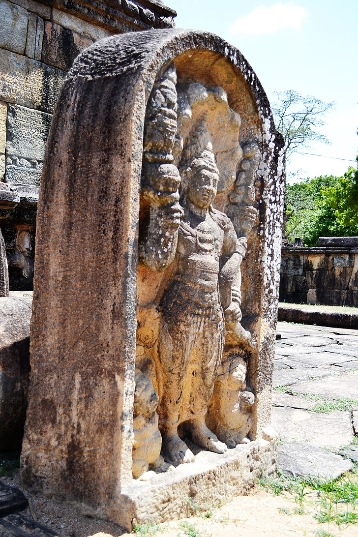 garde de Pierre, gala de Mura, Polonnaruwa, ruines antiques, antique, historique, roi