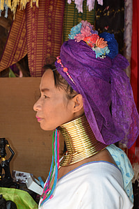 Perempuan, Perempuan jerapah, Padaung, Thailand, leher, suku
