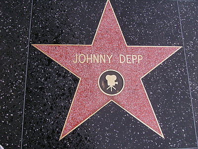 star, johnny depp, hollywood, street, california, la, tourism