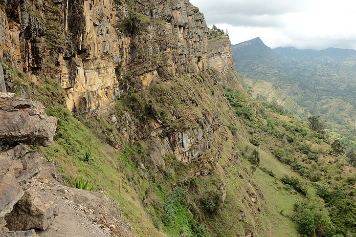 nature, landscape, stone, wall, outdoor, mountain