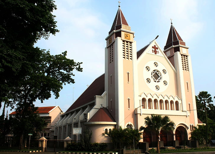 Gereja ijen, Katholik, Malang, Jawa timur, Indonesien, katolska kyrkan, byggnad