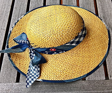 chapeau, chapeau de soleil, chapeau de paille, chapeau féminin, tresse, couvre-chefs, protection contre le soleil