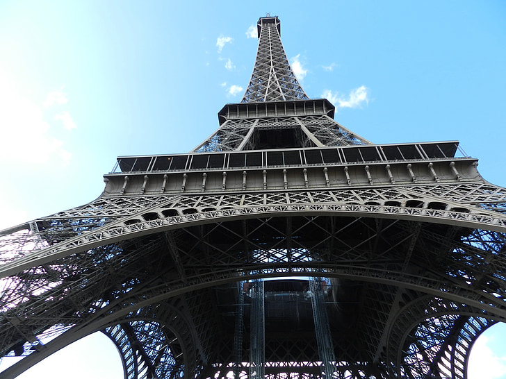 Памятник, Эйфелева башня, Гранд, небо, Париж, Франция, Eiffel