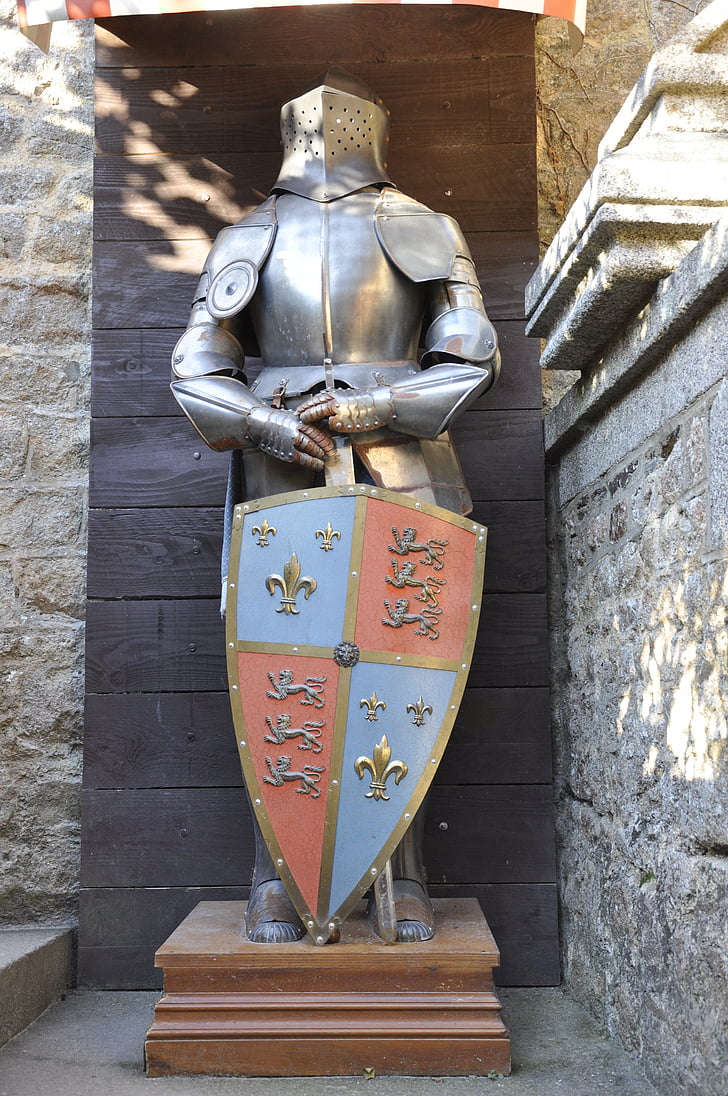 páncél, történelem, címer, Mont saint michel, Franciaország, Pierre, Castle