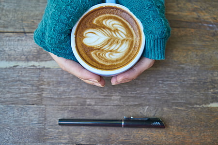 кафе, Latte, кафяв, снимка, фотография, фон, чаша кафе