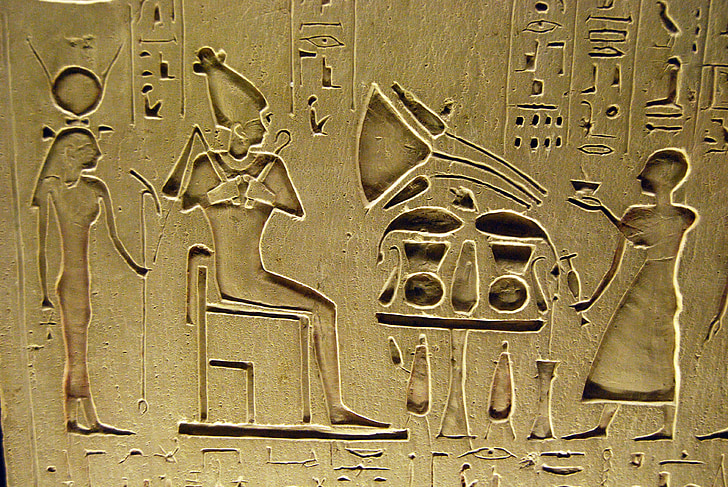 hieroglif, menulis, Mesir, Firaun, budak, kuno, Museum