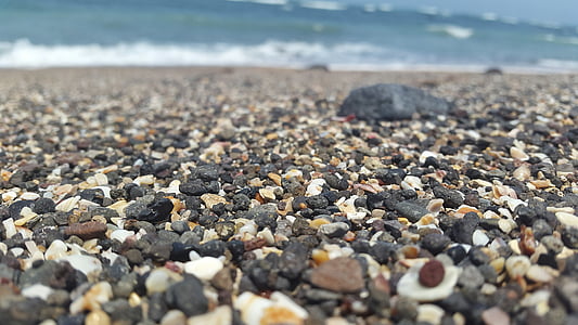 praia, seixos, mar, Costa, pedras, seixo, natureza