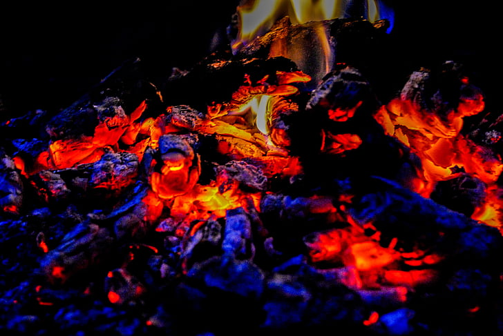 foc, un brot de, encenser, calenta, la flama, calor, groc