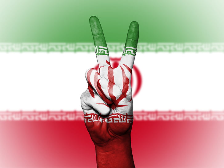 Irāna, miera, roka, valsts, fons, banner, krāsas