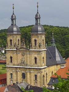 cerkev, bazilika, romarska cerkev, bazilika gößweinstein, Gößweinstein, romarski kraj, cerkev stolpih