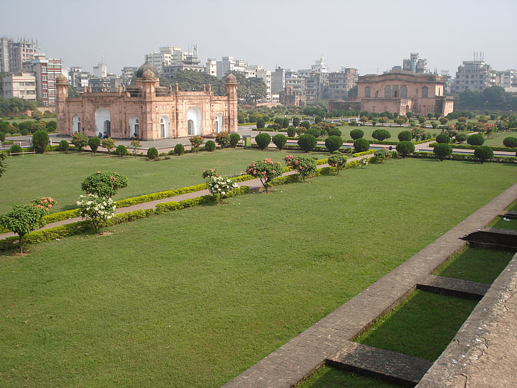 Lalbagh fort, 1600-talet mughal fort, Dhaka, berömda place, arkitektur, Indien, Asia