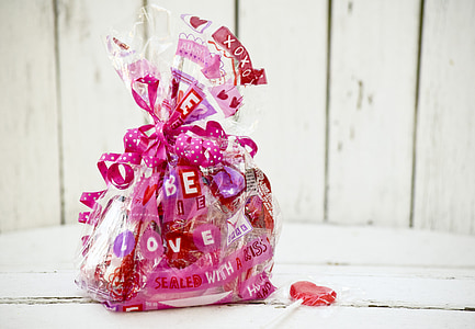 Valentīna, konfektes, brīvdiena, mīlu, romantika, dāvana, sarkana