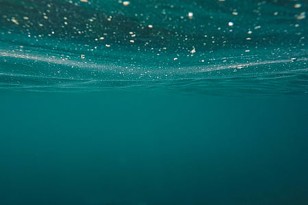 ocean, sea, submerged, underwater, water, blue, reflection