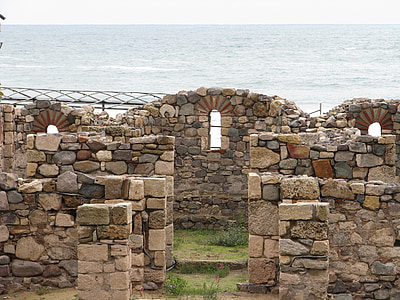 window, sea, stone, windows