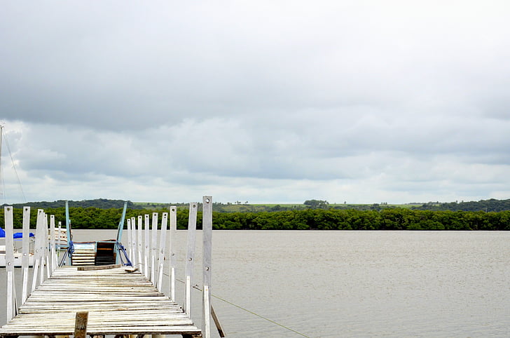 Podul, trapiche, ancoraj, Rio, Paraíba, Insula Restinga
