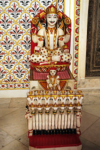 Hindistan, Rajastan, Jaisalmer, Sarayı, Maharajah, İlahiyat, heykel