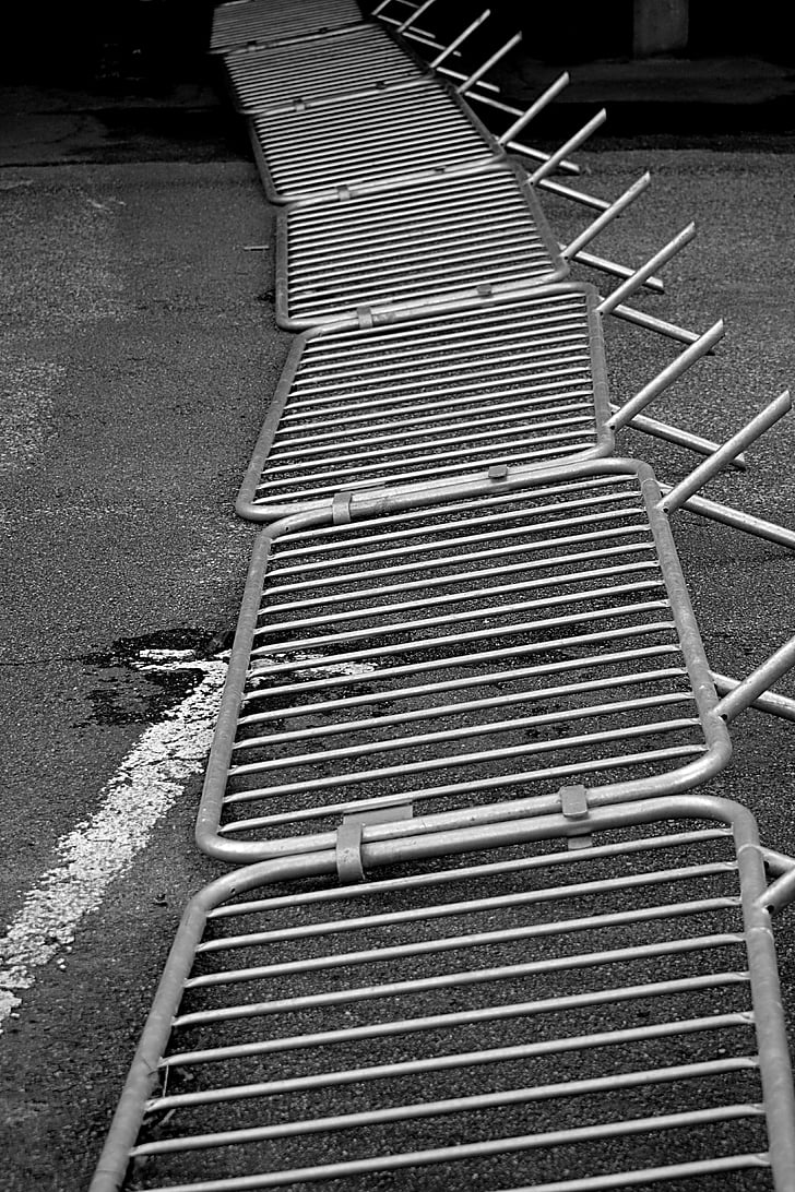 barrier, metal, protection, soil, black and white